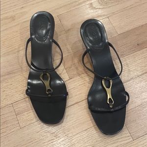 Gucci Sandals with Gold Hardware